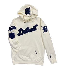 Pro Tigers Embroidered Pullover Hoodie Eggshell/Navy