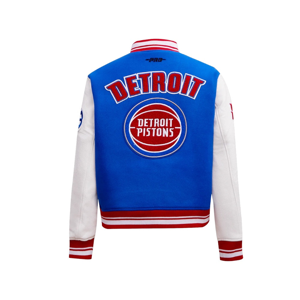 Pro PISTONS RETRO CLASSIC WOMEN'S RIB WOOL VARSITY JACKET