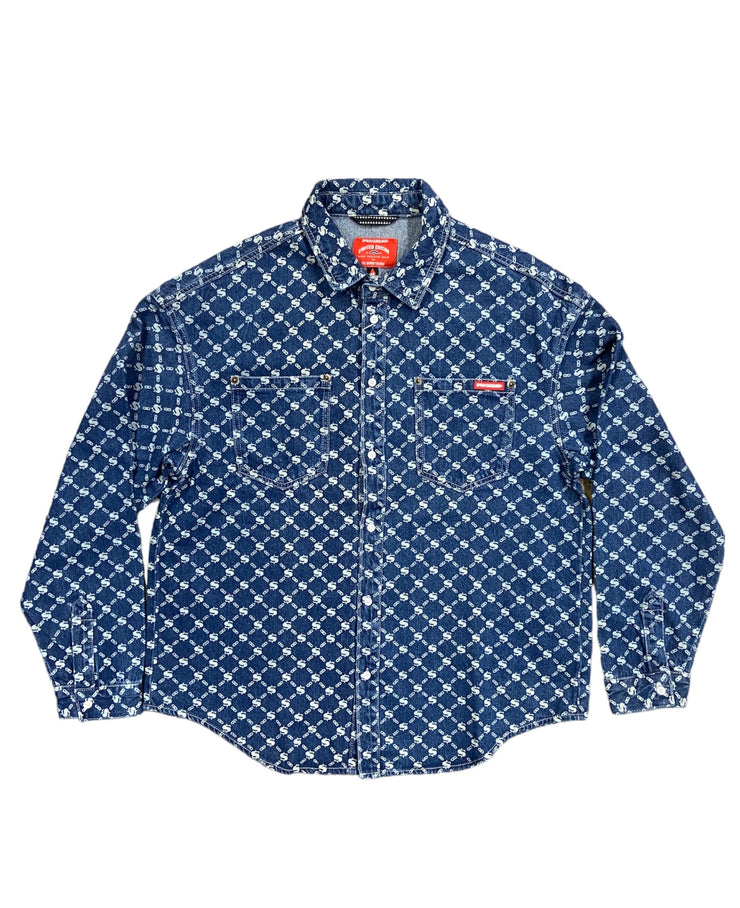 Sprayground Blue Jean Button Up