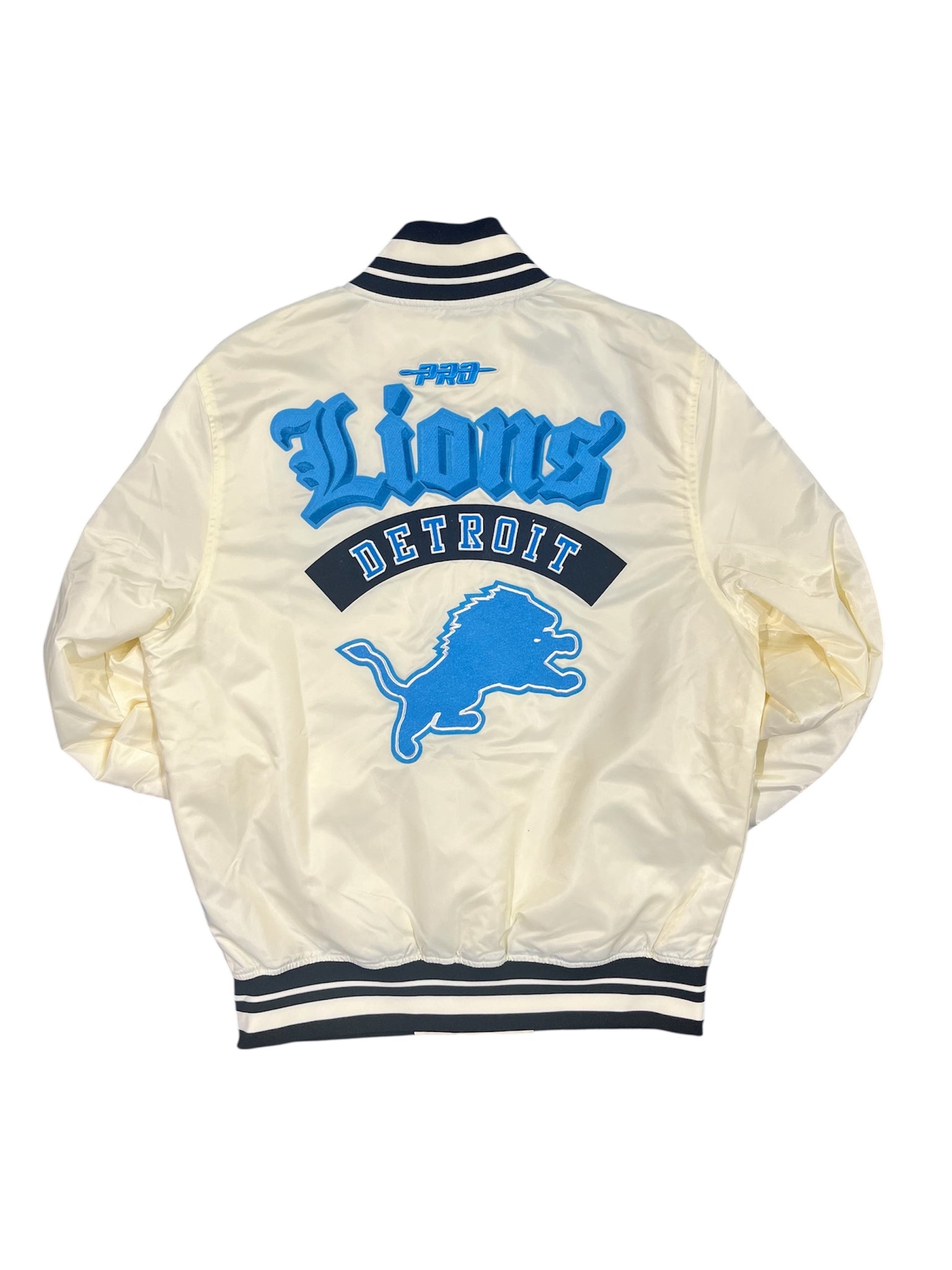Pro Lions Embroidered Chenille Satin Jacket Eggshell