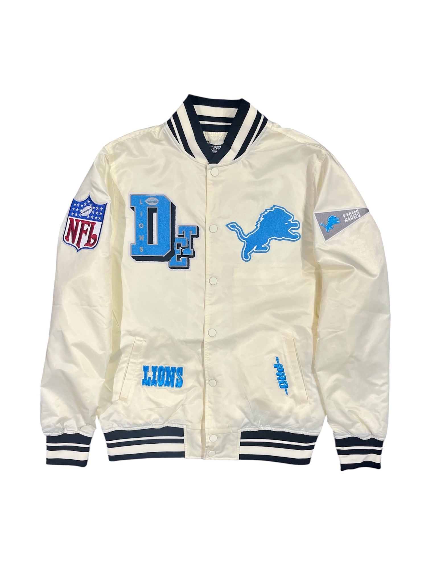Pro Lions Embroidered Chenille Satin Jacket Eggshell