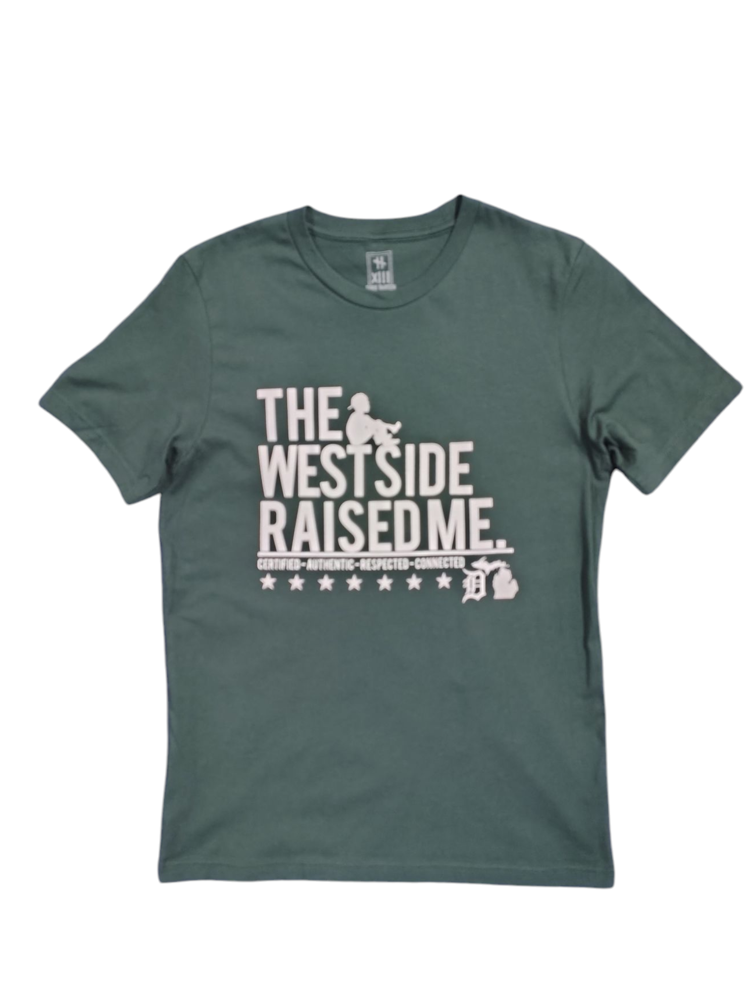 Westside Raised Me Tee Grn/Wht