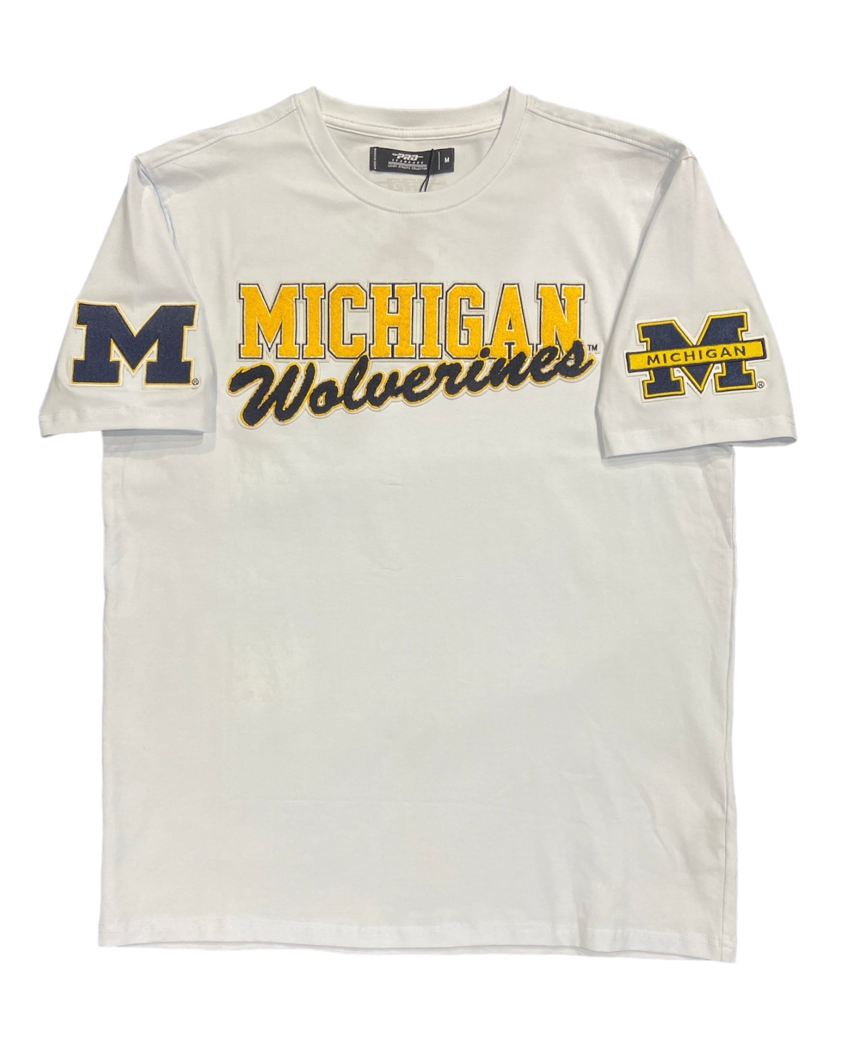 Pro Michigan Embroidered Tee White