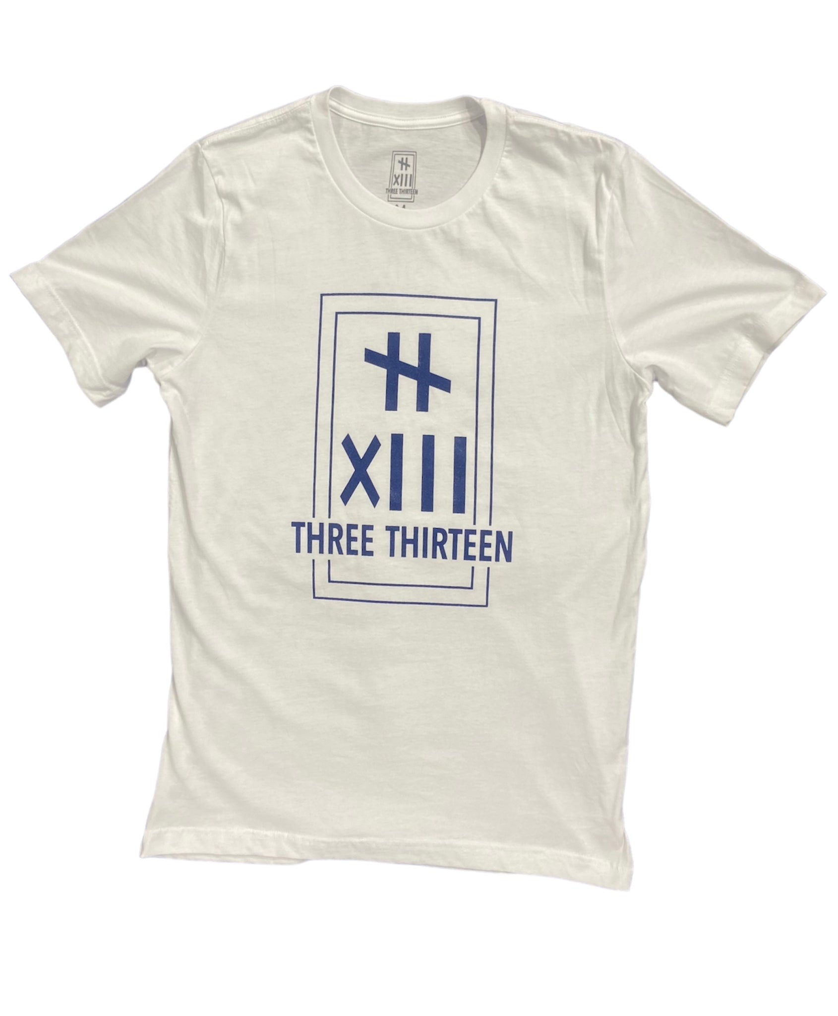 313 LOGO TEE WHT/BLUE
