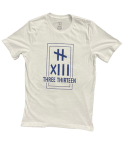 313 LOGO TEE WHT/BLUE