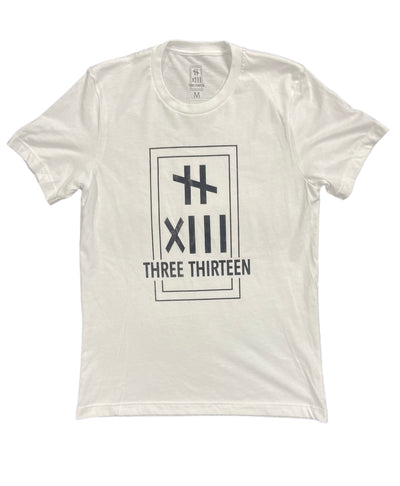 313 LOGO TEE WHT/BLK