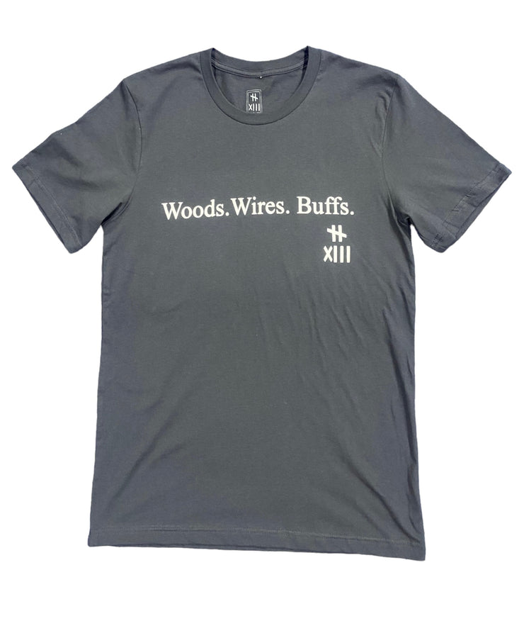 313 WOODS WIRES BUFFS TEE Gray