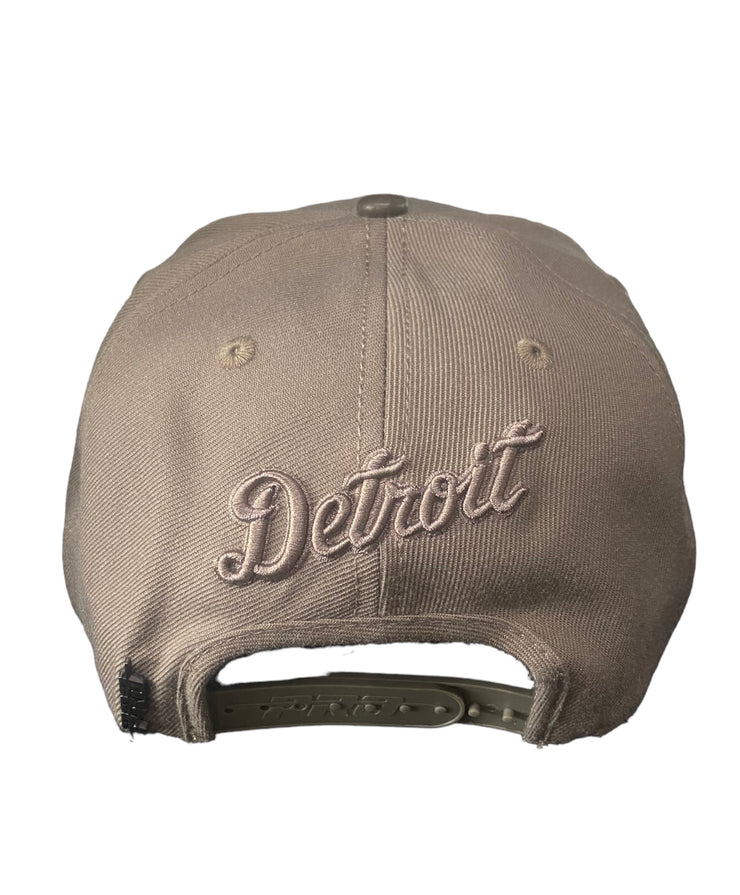 Pro Tigers Embroidered Snapback Dark Taupe