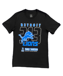 THREE THIRTEEN LIONS 313 TEE BLACK
