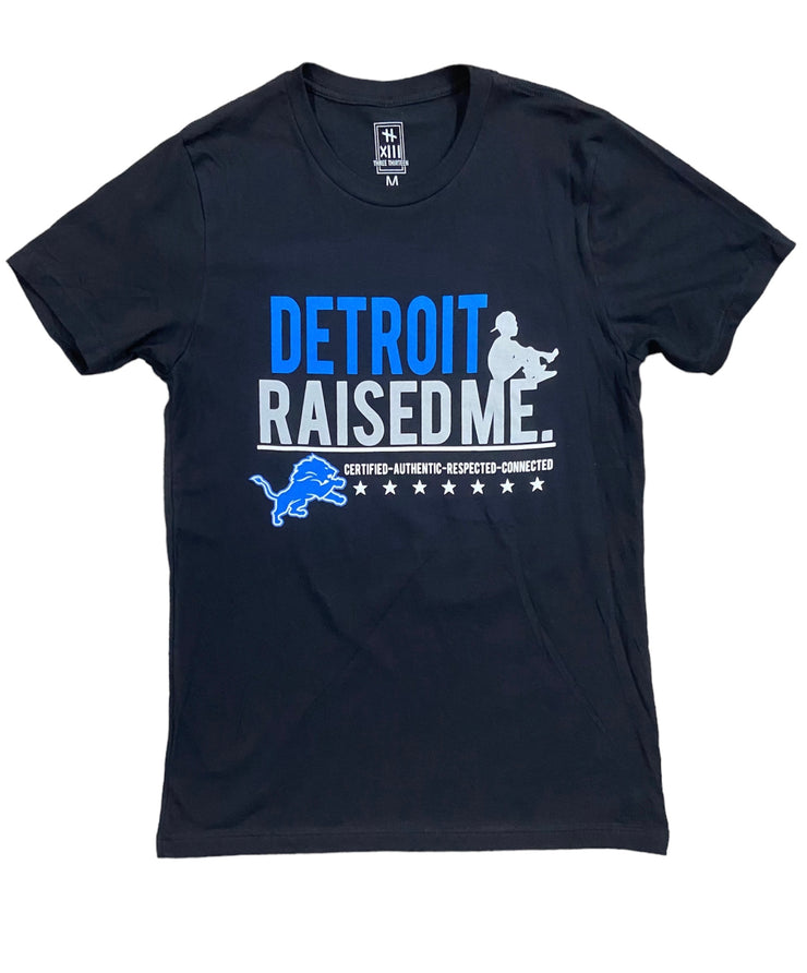 DETROIT RAISED ME LIONS TEE BLACK