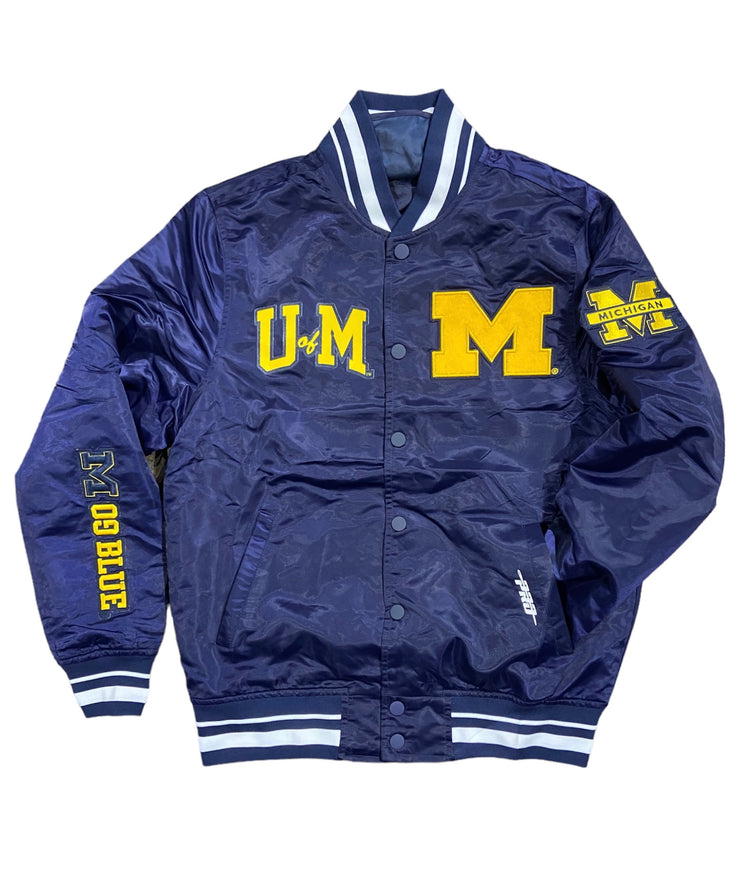 Pro Michigan Wolverines Satin Jacket