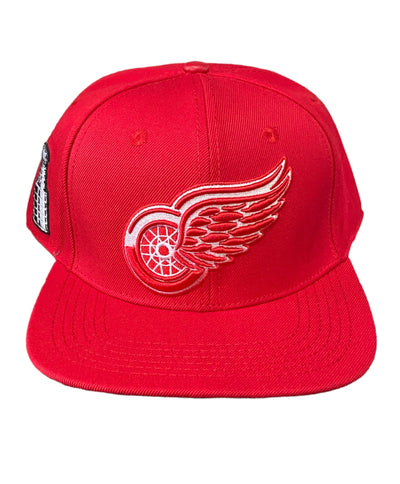 Pro Red Wings Embroidered Snapback Red
