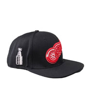 Pro Red Wings Embroidered Snapback Black