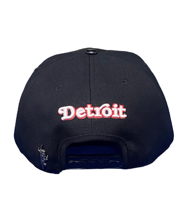 Pro Red Wings Embroidered Snapback Black