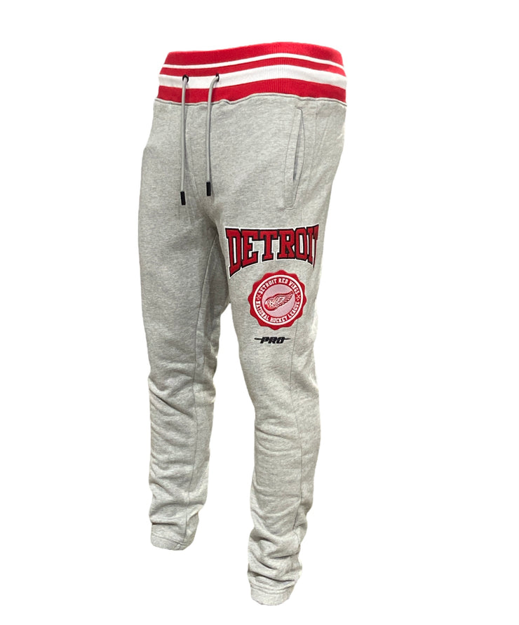 Pro Red Wings Crest Embroidered Jogger Gray