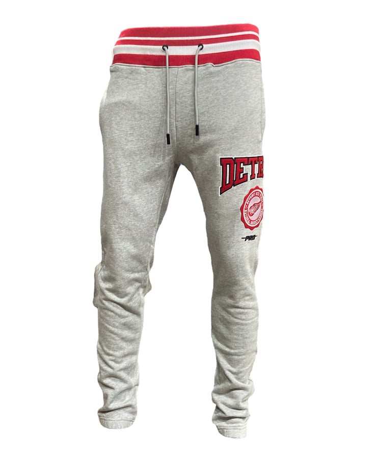 Pro Red Wings Crest Embroidered Jogger Gray