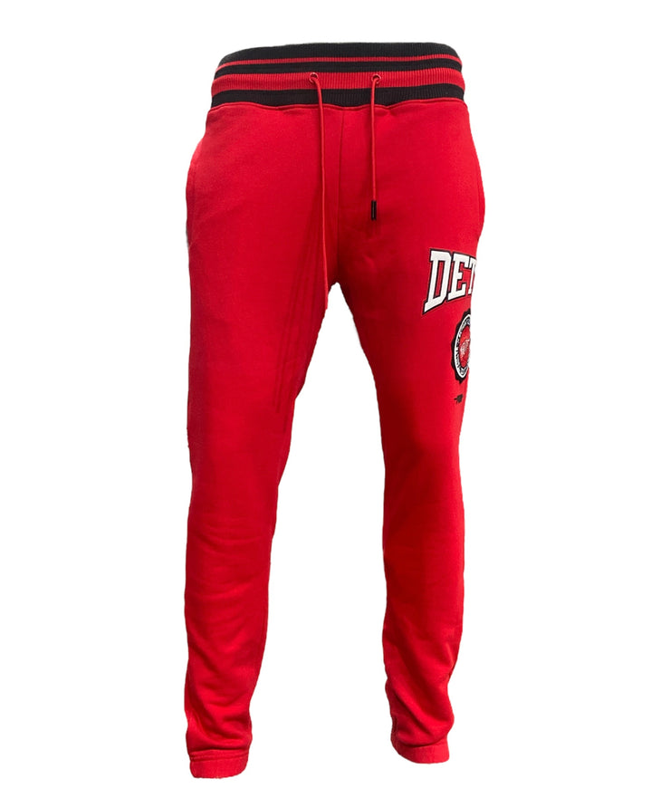 Pro Red Wings Crest Embroidered Jogger Red