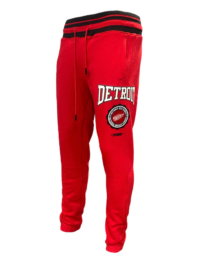 Pro Red Wings Crest Embroidered Jogger Red