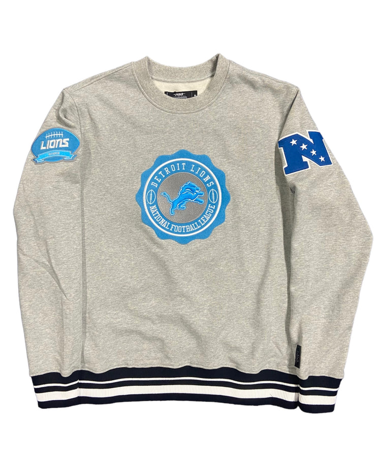 Pro Lions Crest Embroidered Sweatshirt Gray