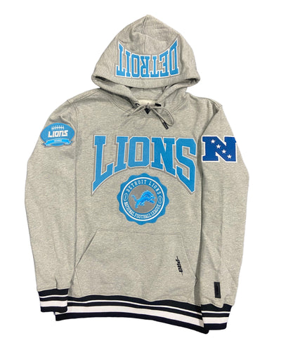 Pro Lions Crest Embroidered Hoodie Gray