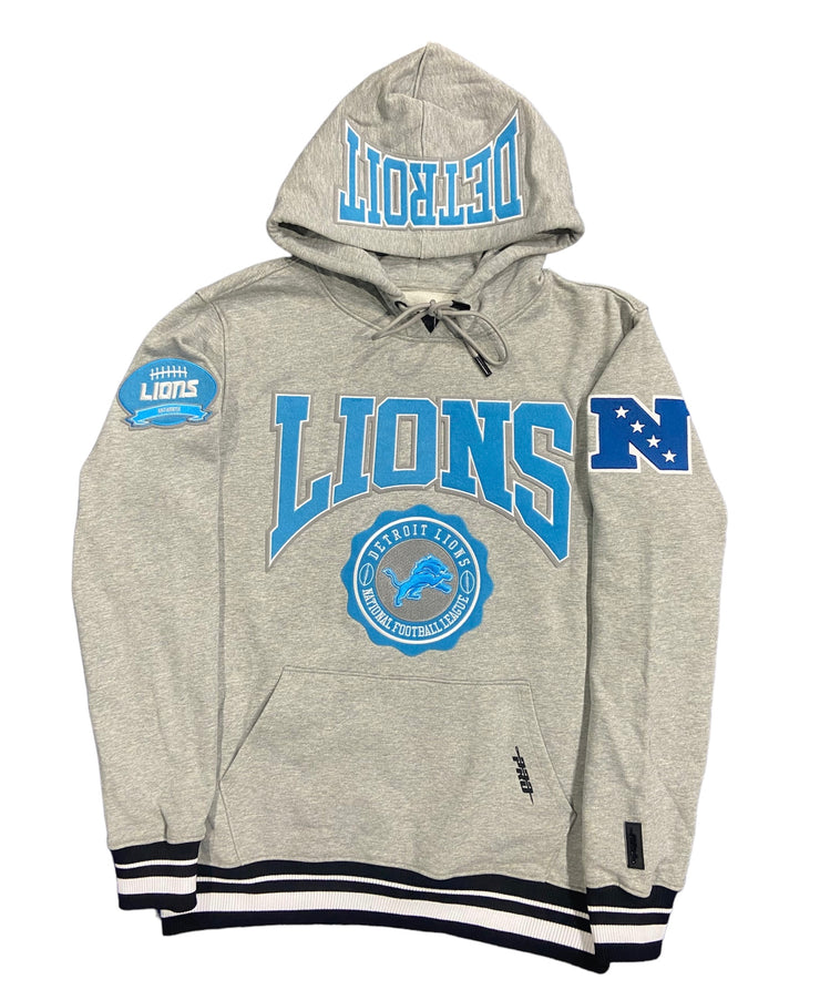 Pro Lions Crest Embroidered Hoodie Gray