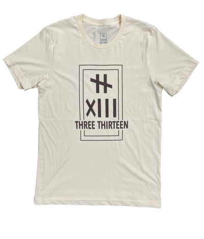 313 Logo Tee Eggshell/Brown