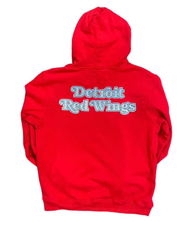 Pro Red Wings Embroidered Hoodie Red/Denim