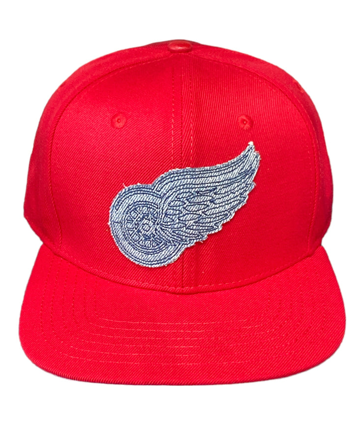 Pro Red Wings Embroidered Snapback Red/Denim