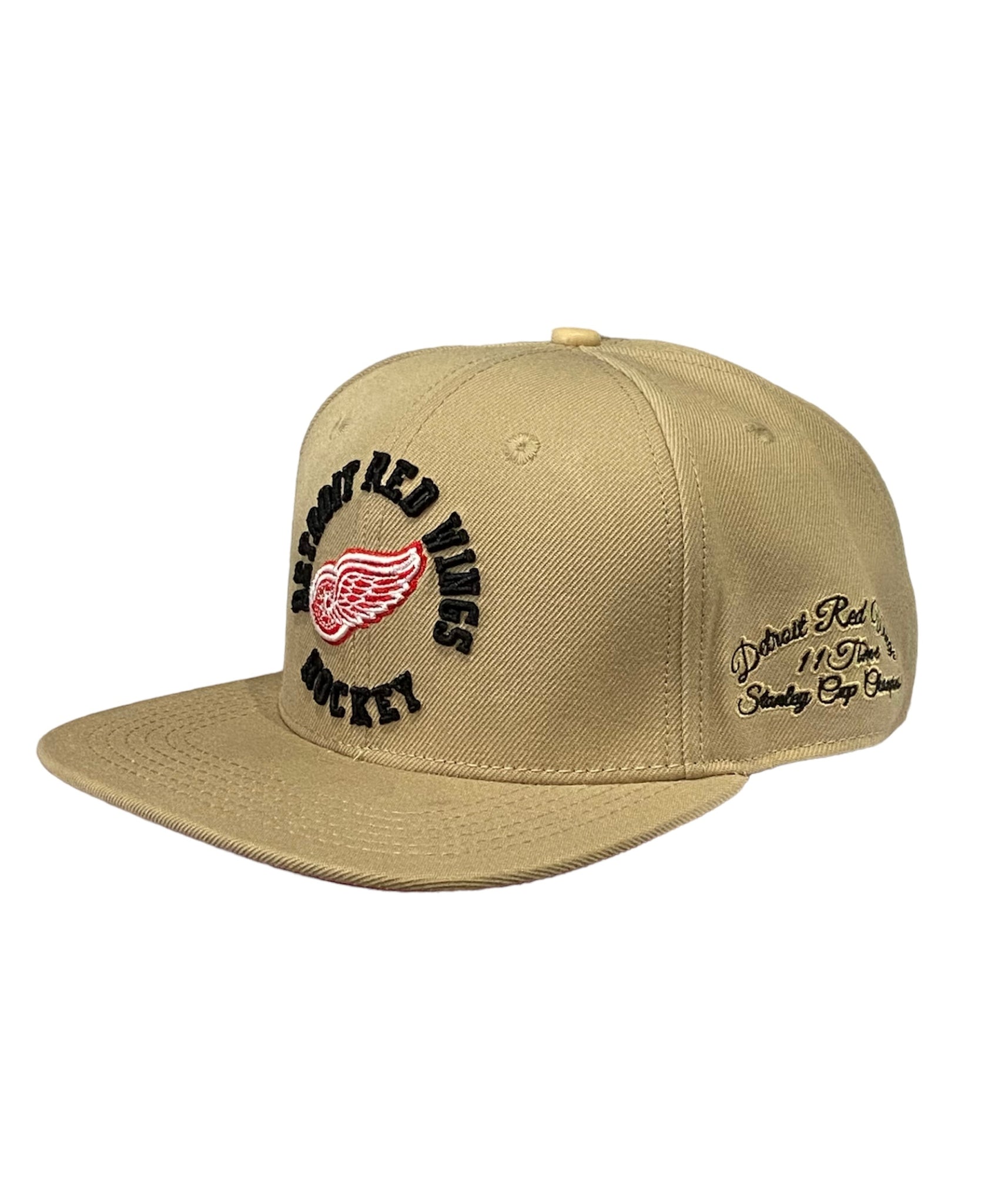 Pro Red Wings Embroidered Snapback Khaki