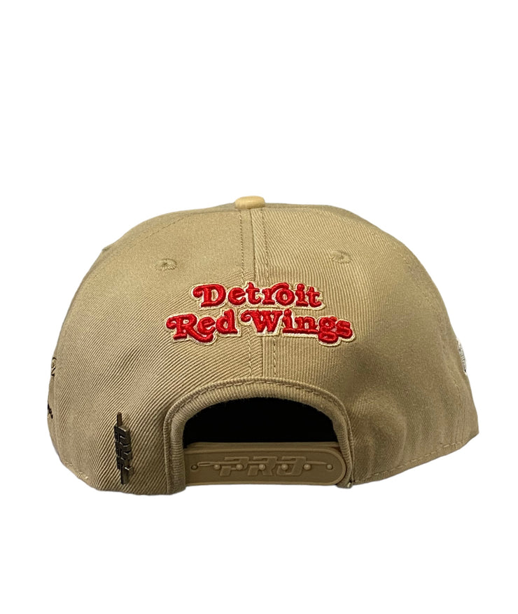 Pro Red Wings Embroidered Snapback Khaki