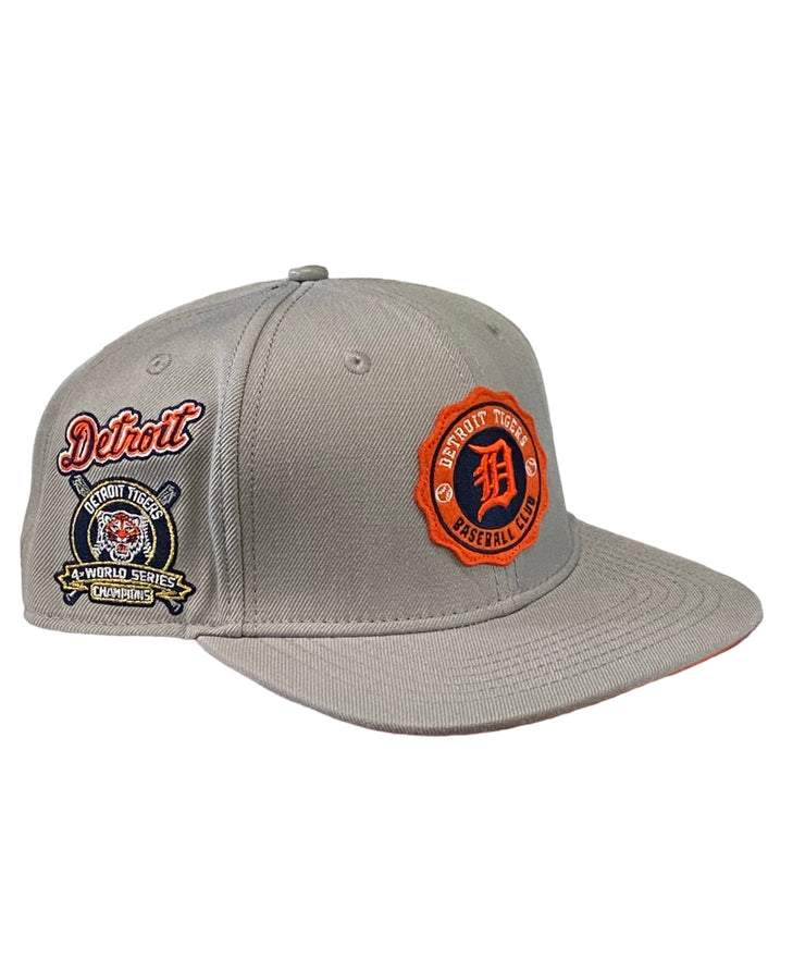 Pro Tigers Crest Embroidered Snapback Gray