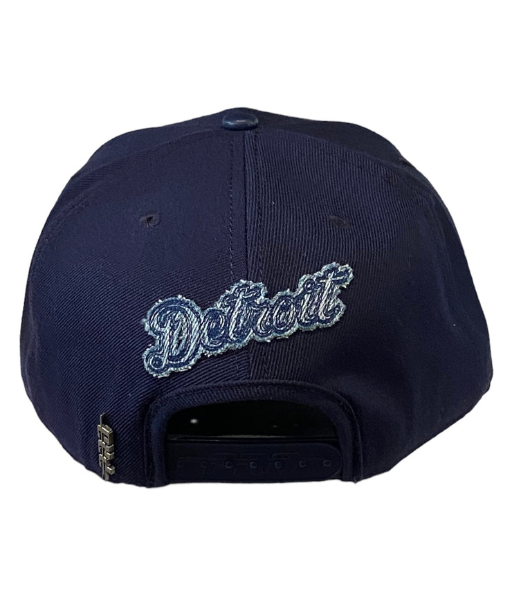 Pro Tigers Denim Embroidered Snapback Navy
