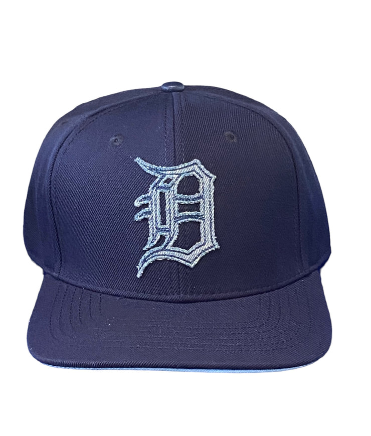 Pro Tigers Denim Embroidered Snapback Navy