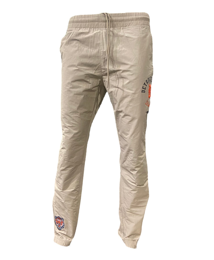 Pro Tigers Logo Embroidered Track Jogger Khaki