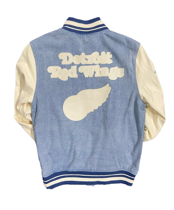 Pro Red Wings Embroidered Denim Jacket