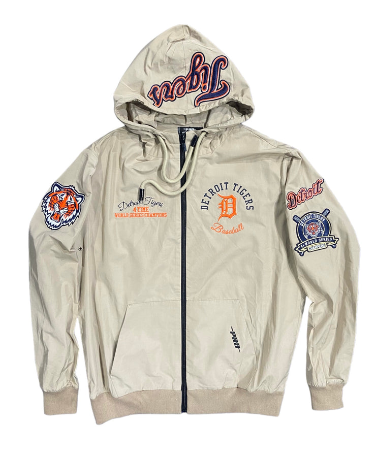 Pro Tigers Embroidered Track Hoodie Khaki