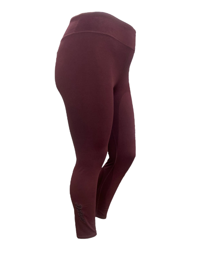 Pro Tigers Womens Embroidered Leggings Wine