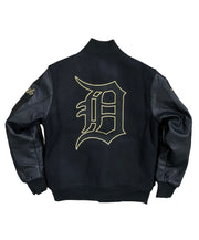 Pro Tigers Logo Embroidered Varsity Jacket Black/Gold