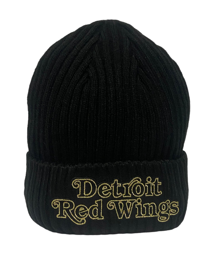Pro Red Wings Embroidered Skully Black/Gold