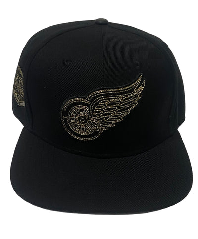 Pro Red Wings Embroidered Snapback Black/Gold
