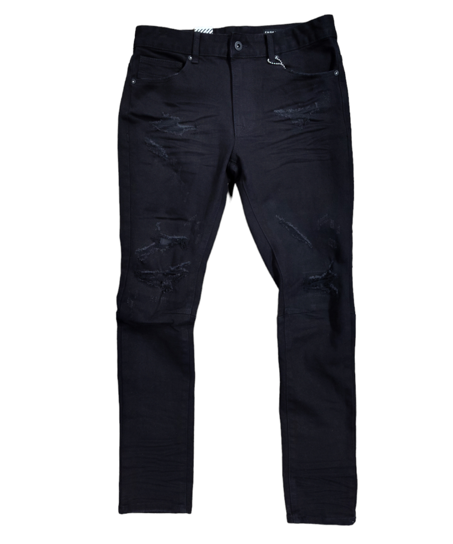 Smoke Rise Distressed Jeans Jet Black – Three Thirteen Store