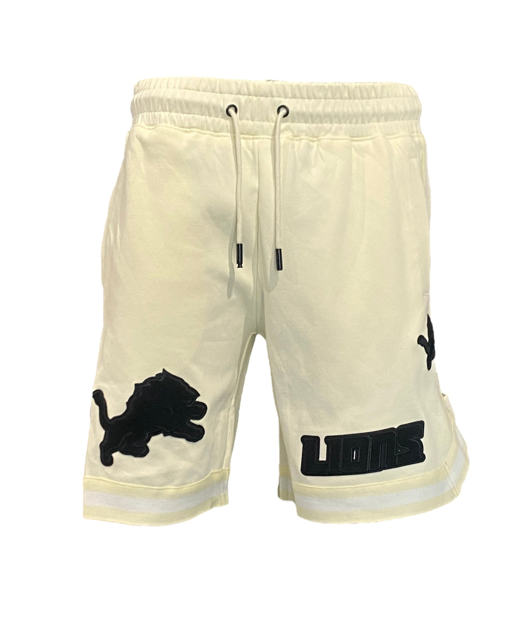 Pro Lions Logo Embroidered Shorts Eggshell