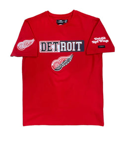 Pro Red Wings Detroit Embroidered Tee Red
