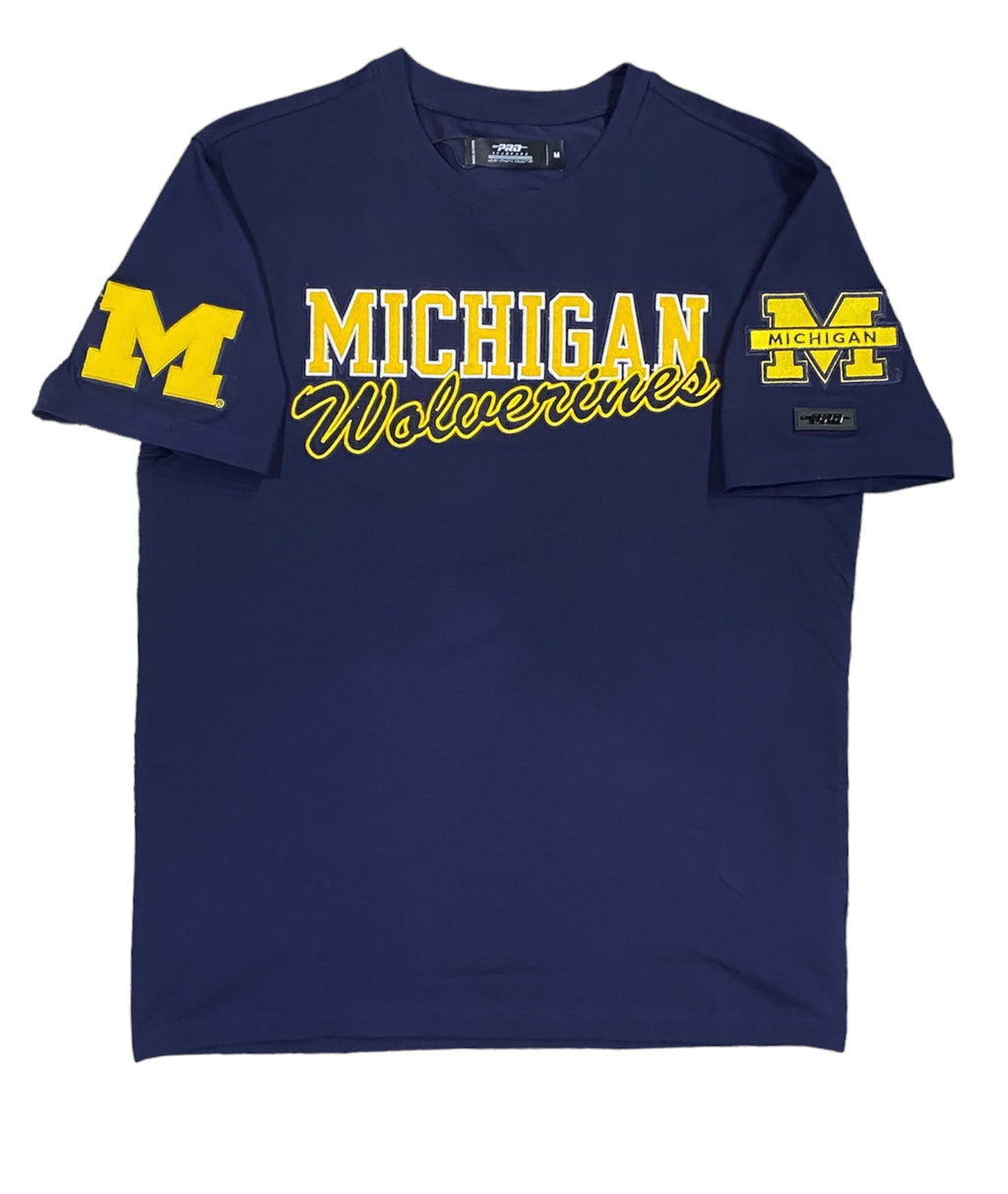 Pro Michigan Embroidered Tee Blue – Three Thirteen Store