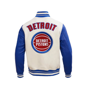 Pro Pistons Logo Embroidered Varsity Jacket