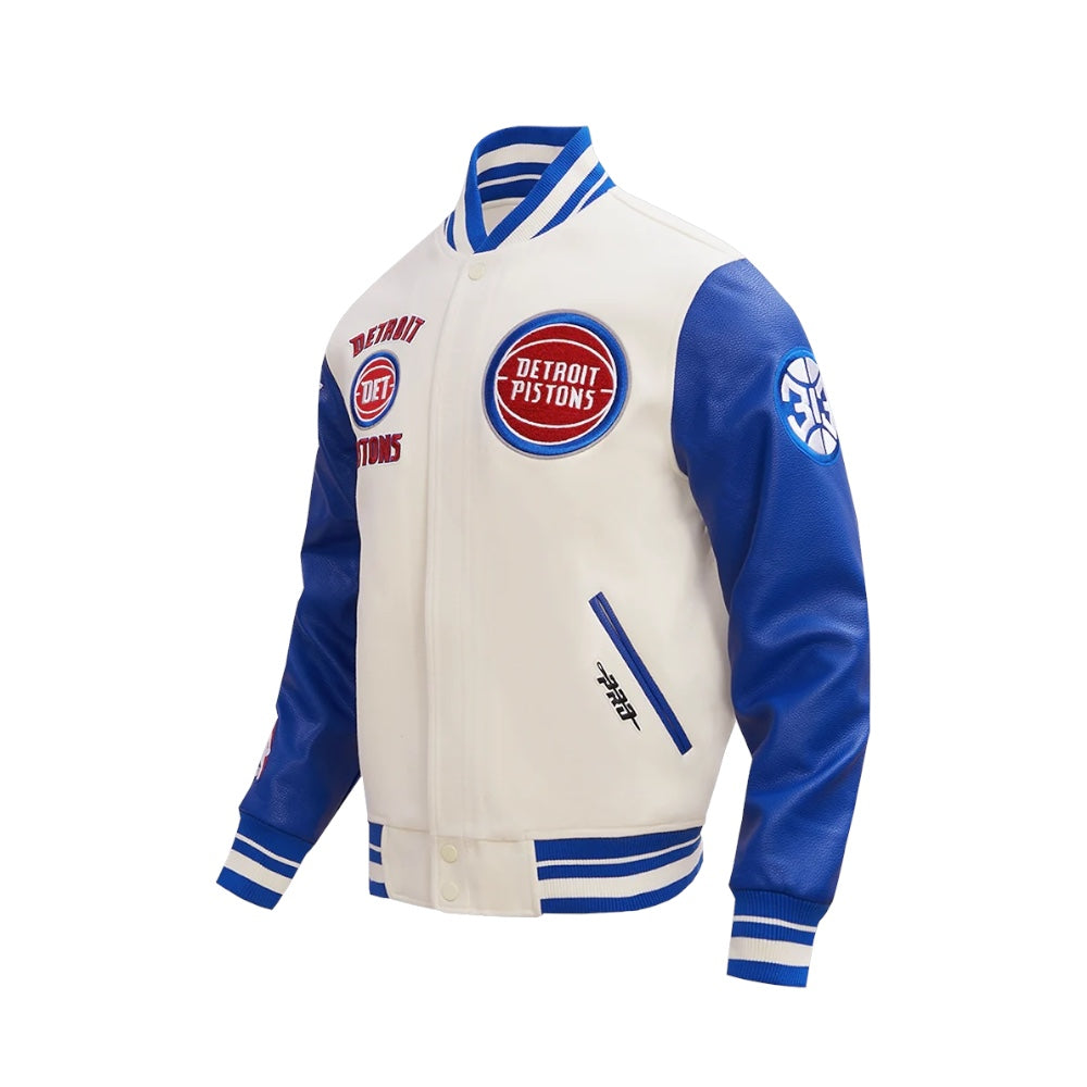 Pro Pistons Logo Embroidered Varsity Jacket