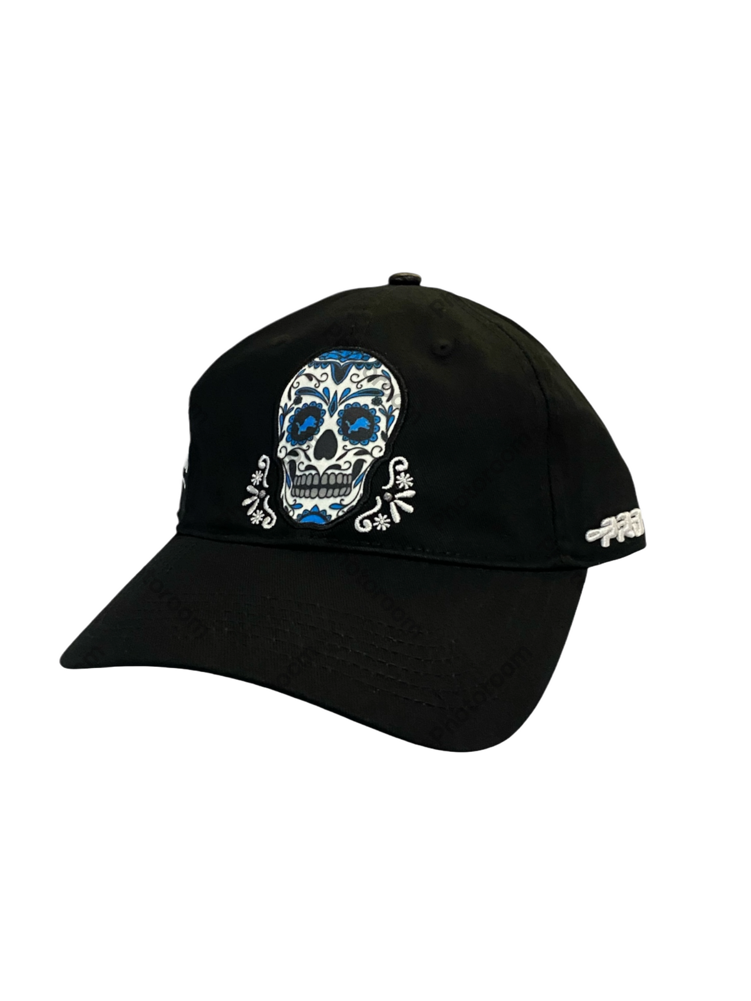 Pro Lions Sugar Skull Embroidered Dad Cap Black