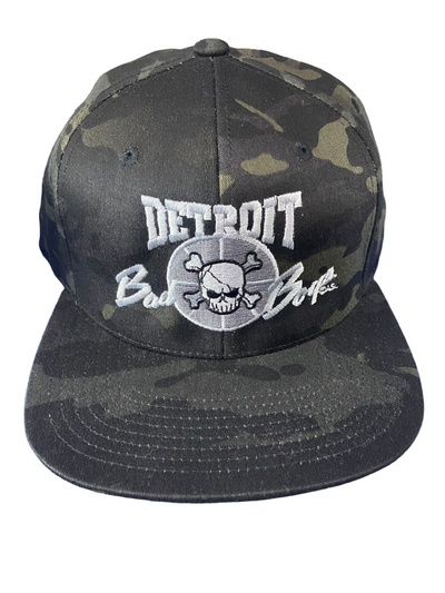 Detroit Bad Boys Camo Snapback Black
