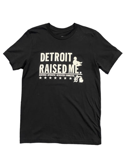 Detroit Raised Me Tee Blk/Wht