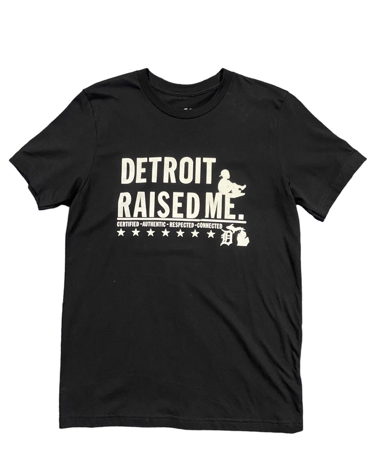 Detroit Raised Me Tee Blk/Wht